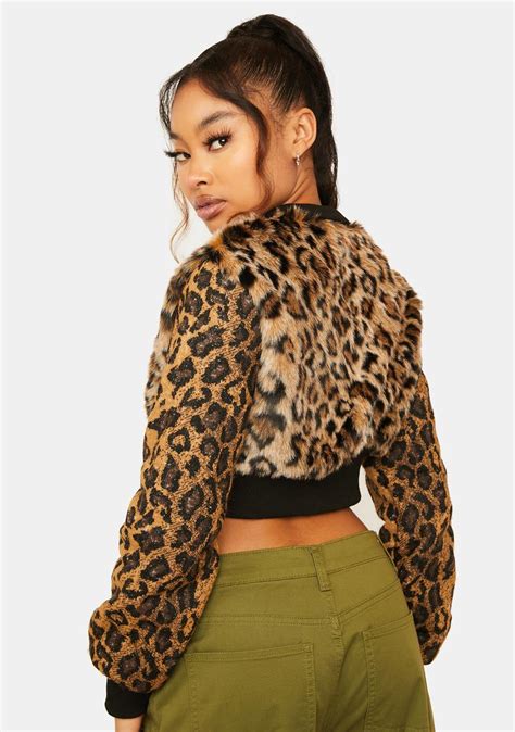 leopard print cropped coat